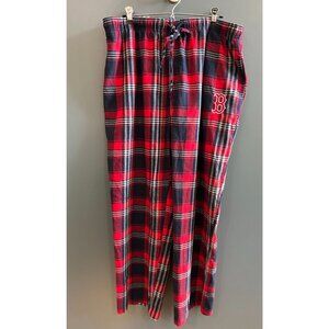 NEW Boston Red Sox Mens Plaid Flannel Lounge Pants XXL Genuine MLB Sleepwear Ela
